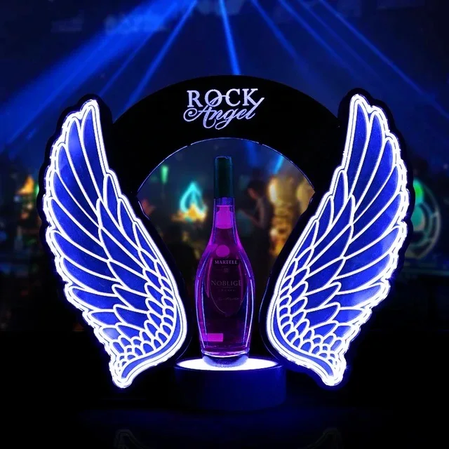 Wine Beer Bottle - Akumulatorowe, migające anielskie skrzydła LED, podświetlany