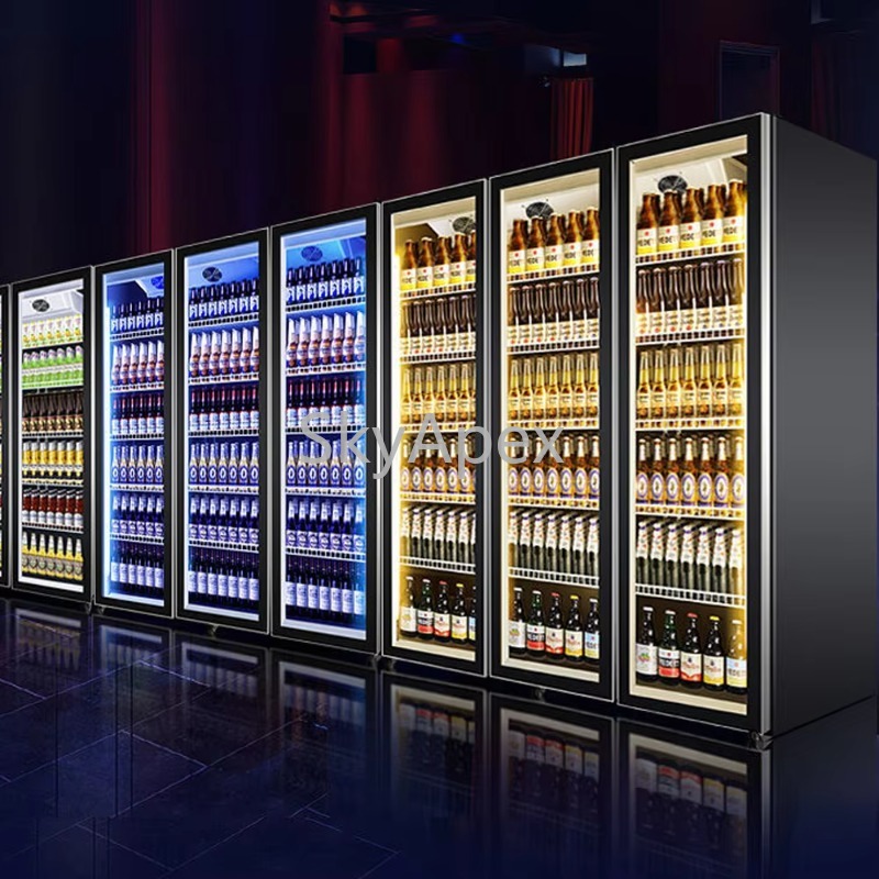 Wine Beer Supermarket - Chłodziarka ekspozycyjna do napojów, piwa, szklana,