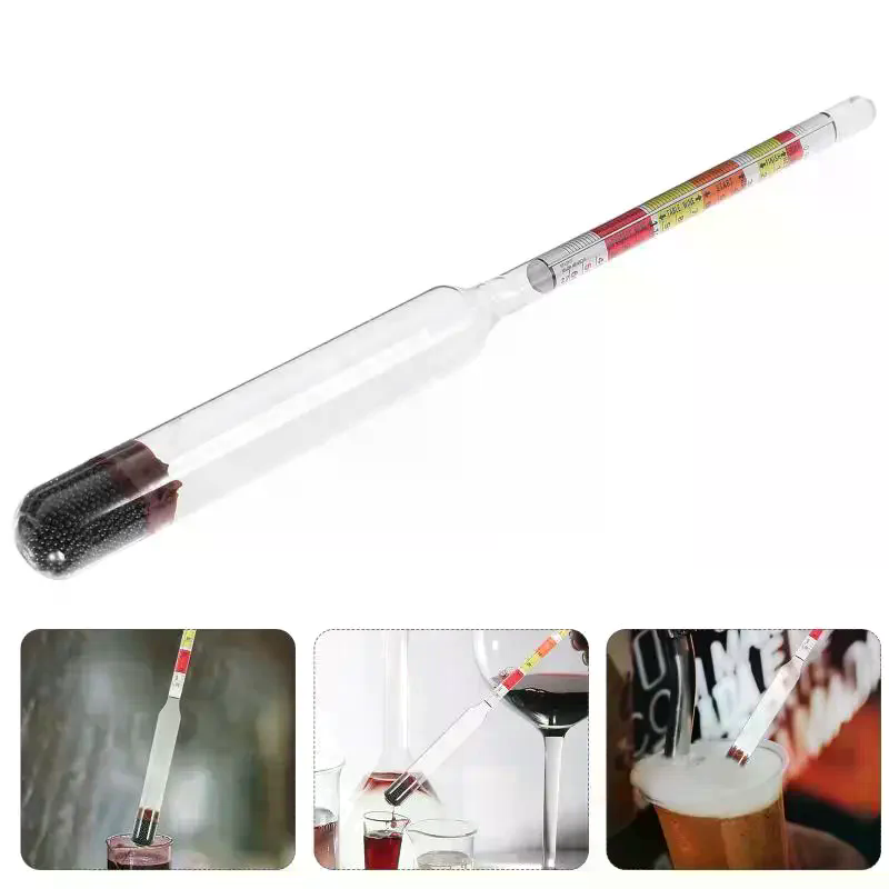 Wine Beer Cider - Hydrometr 3-stopniowy do testowania wina, piwa,