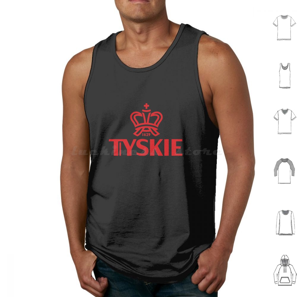 Wine Vodka Beer - Koszulki bez rękawów Tyskie z nadrukiem,