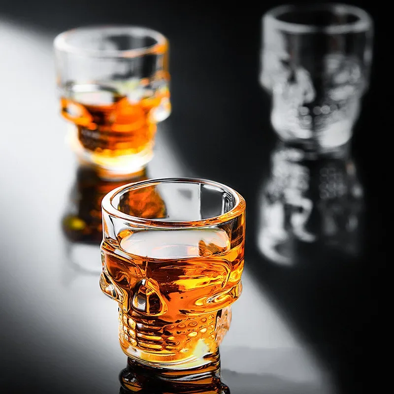 Wine Vodka Beer - 1/2Pcs Szklany kubek z czaszką Kreatywny