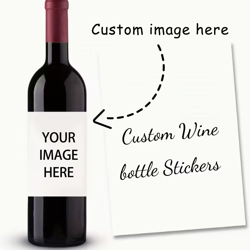 Wine Beer Bottle - Spersonalizowane naklejki na etykiety butelek wina,