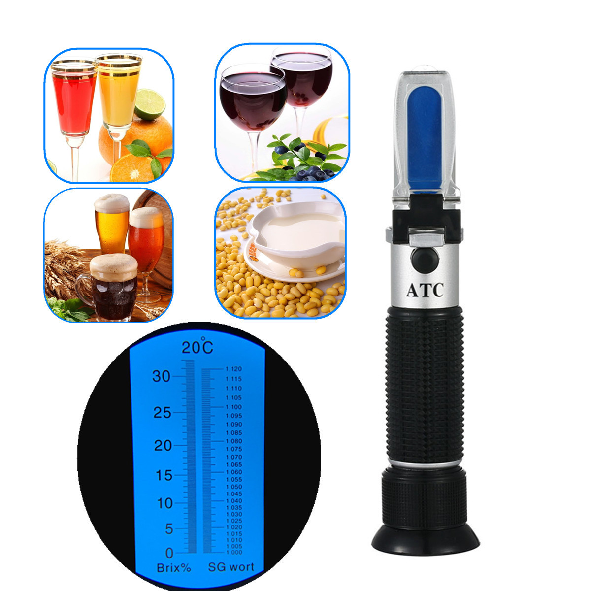 Wine To Beer To Liquor - Refraktometr 0-32% Brix Beer Brewing Wort