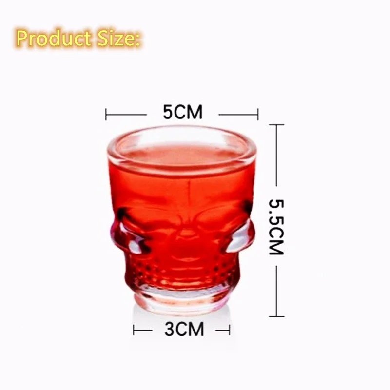 1/2Pcs Szklany kubek z czaszką – Wine Vodka Beer recenzja i cena