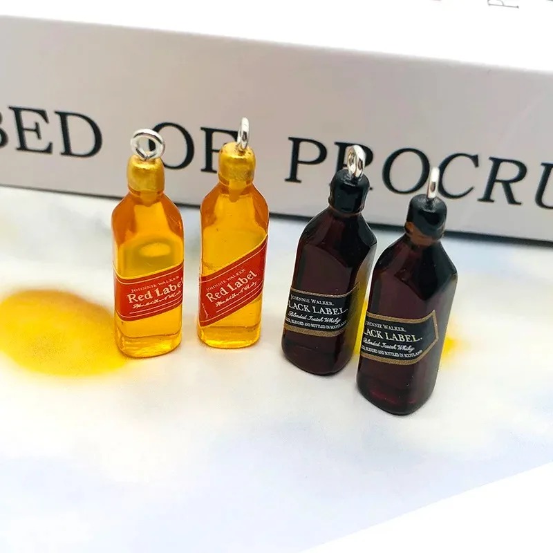 10 szt. Miniaturowe zawieszki  – Wine Beer Bottle recenzja i cena