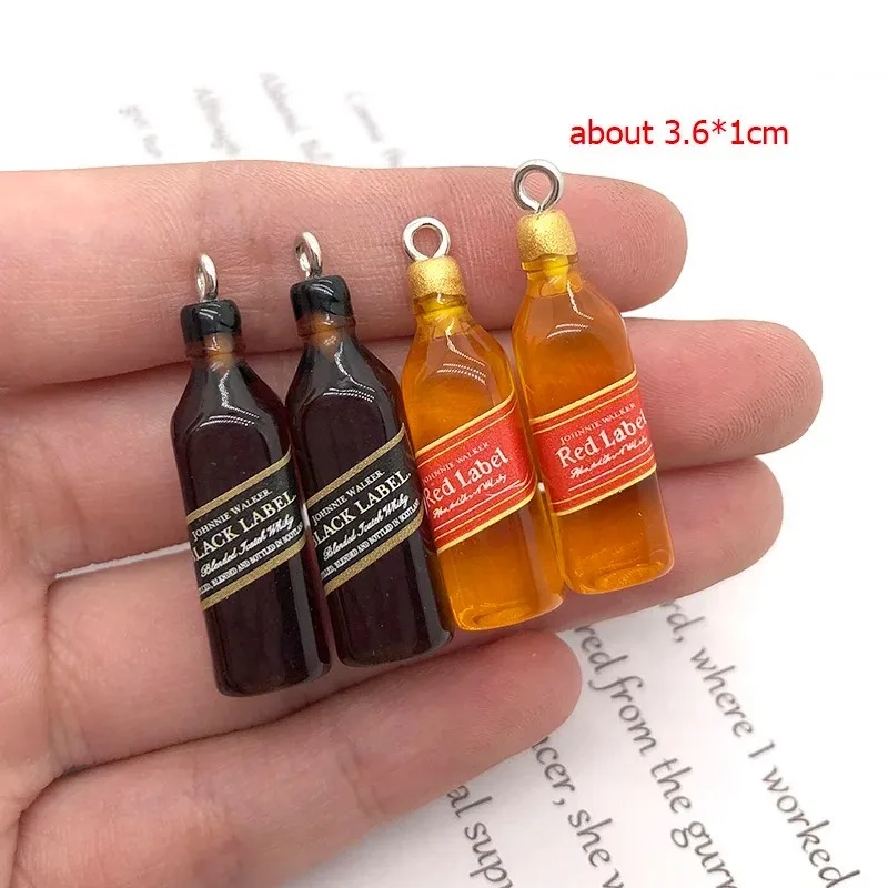 10 szt. Miniaturowe zawieszki  – Wine Beer Bottle recenzja i cena