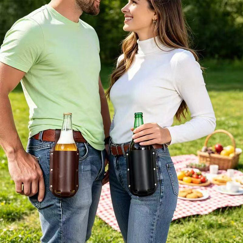 1 szt. Skórzany uchwyt na bute – Wine Beer Bottle recenzja i cena